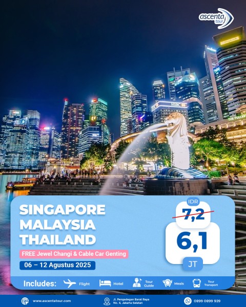 Tour 3 Negara Singapore Malaysia Thailand 7D6N