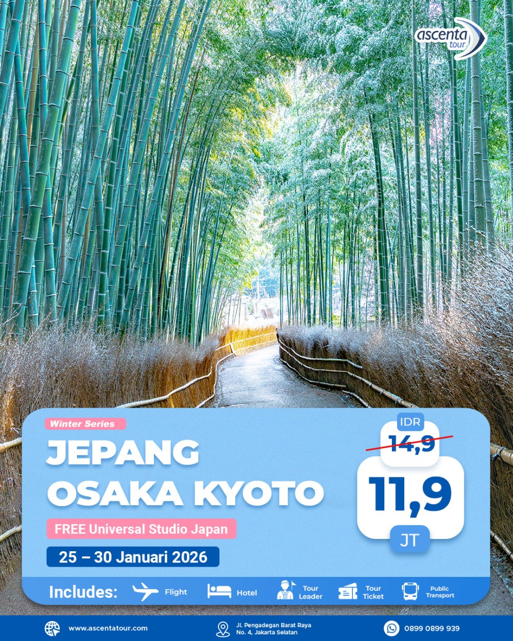 Tour Jepang Osaka Kyoto 6D4N