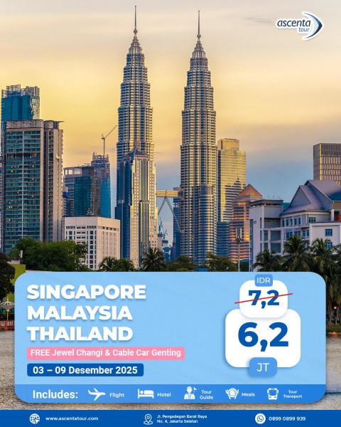 Tour 3 Negara Singapore Malaysia Thailand 7D6N