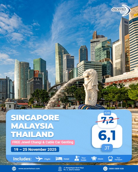 Tour 3 Negara Singapore Malaysia Thailand 7D6N