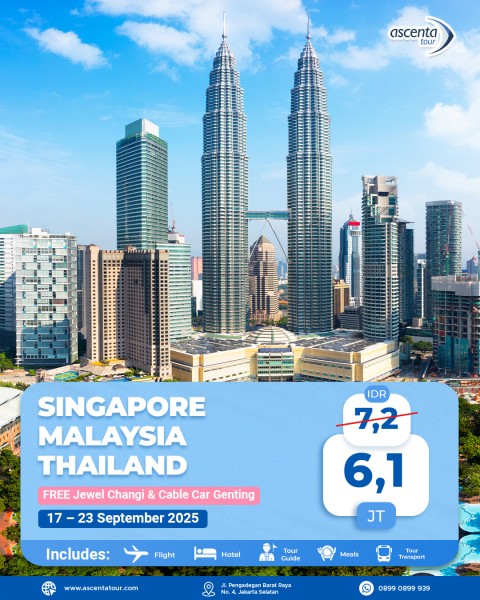 Tour 3 Negara Singapore Malaysia Thailand 7D6N