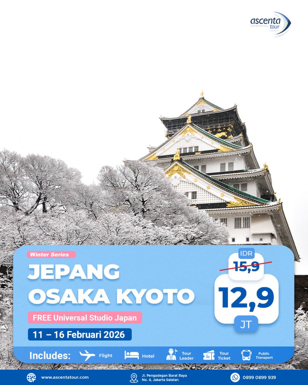 Tour Jepang Osaka Kyoto 6D4N