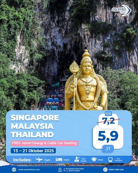 Tour 3 Negara Singapore Malaysia Thailand 7D6N