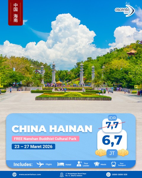 Tour China Hainan 5D (WITH NANSHAN BUDDHISM CULTURAL TOURISM ZONE)