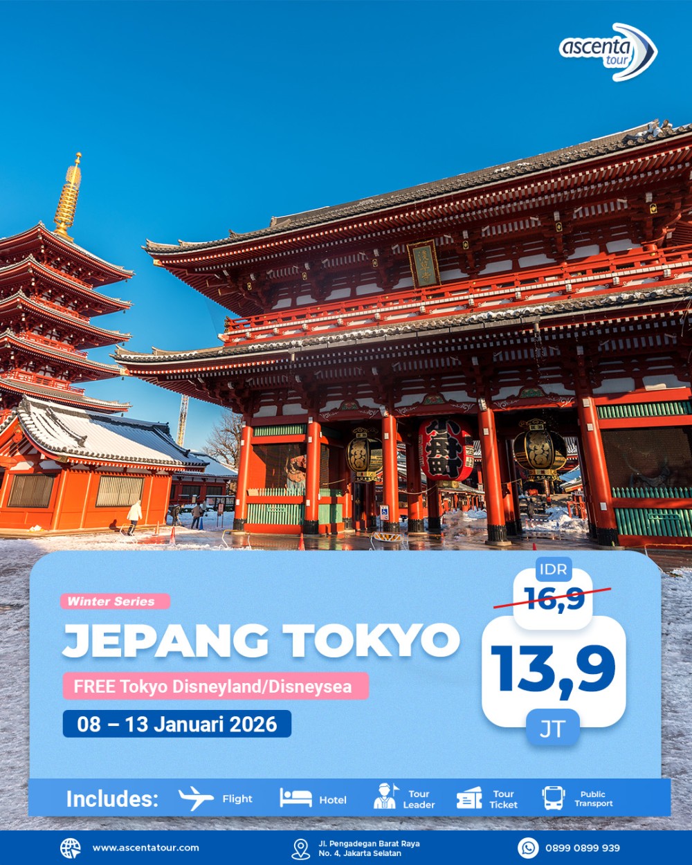 Tour Jepang Tokyo 6D4N