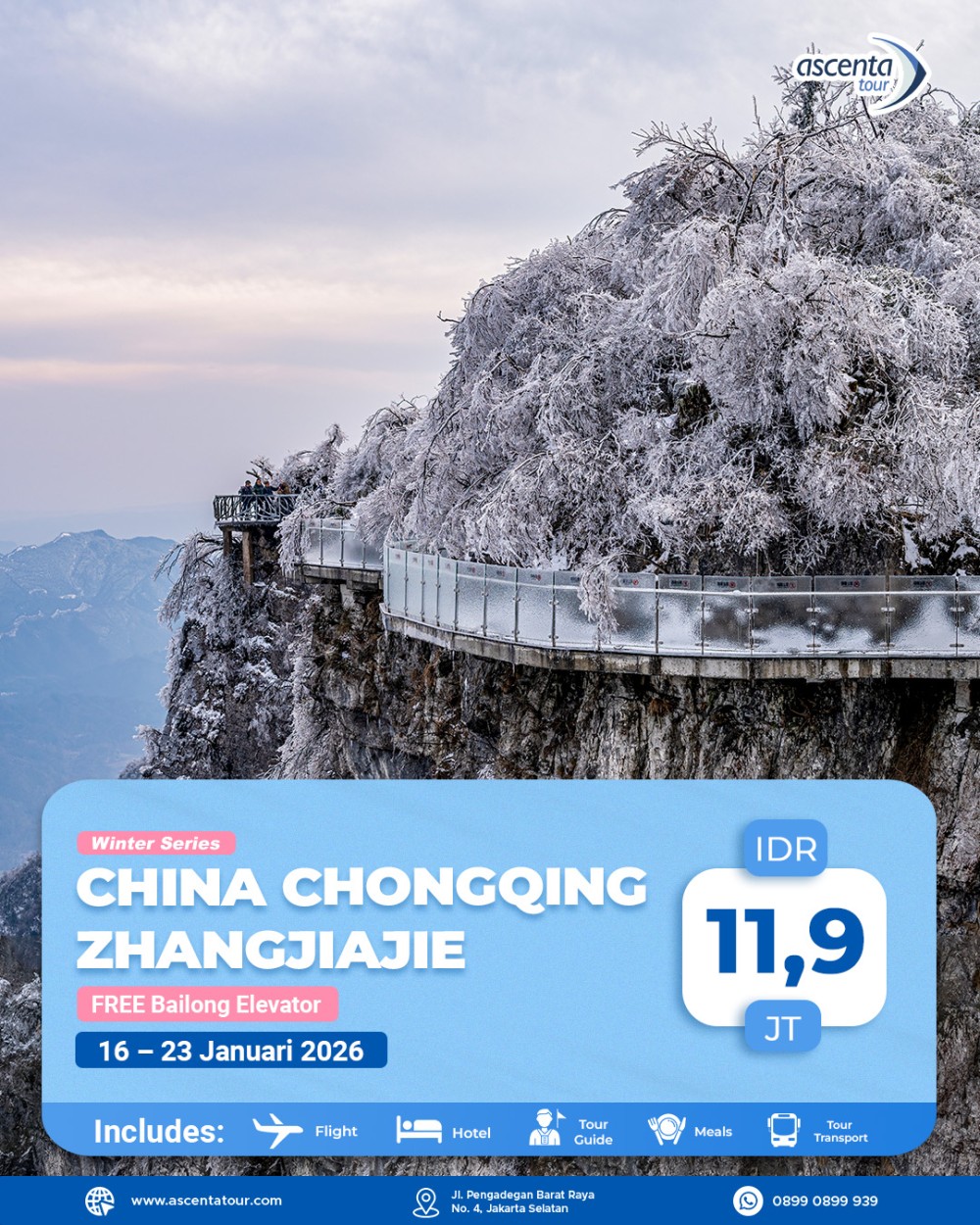 Tour China Chongqing Zhangjiajie  8D