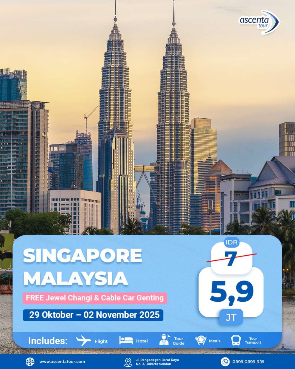 Tour Singapore Malaysia 5D4N