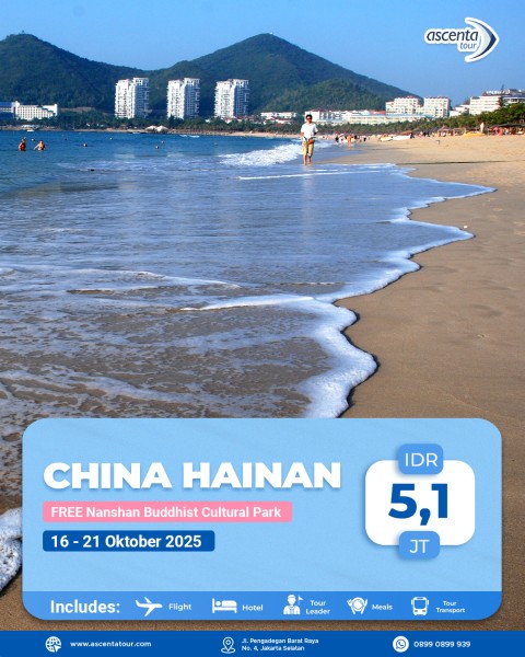 Tour China Hainan 6D (WITH NANSHAN BUDDHISM CULTURAL TOURISM ZONE)