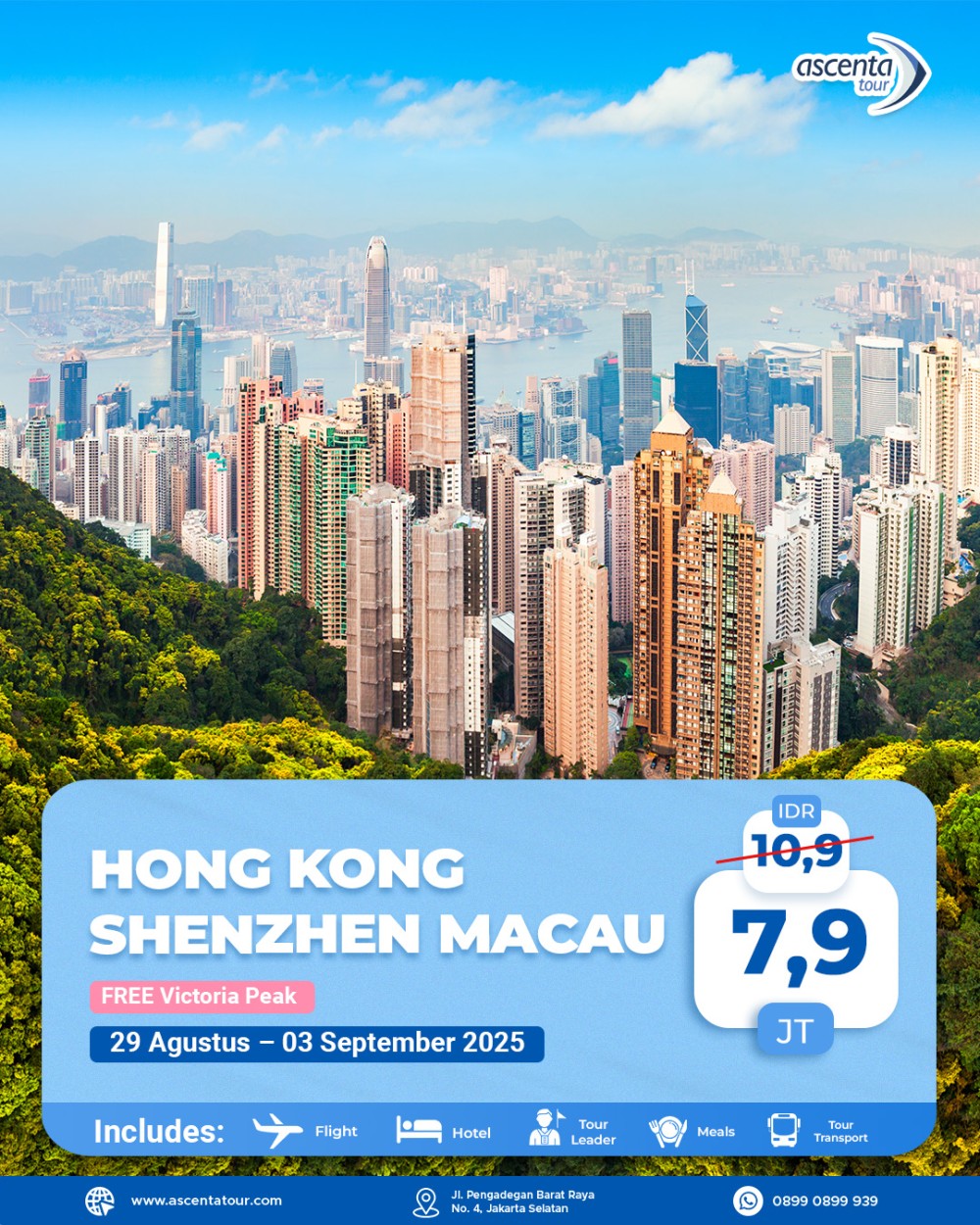 Tour Hong Kong Shenzhen Macau 6D (FREE VICTORIA PEAK)