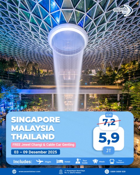 Tour 3 Negara Singapore Malaysia Thailand 7D6N