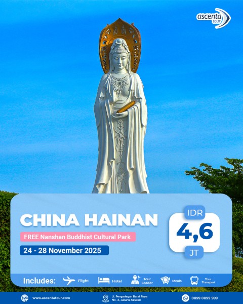 Tour China Hainan 5D (WITH NANSHAN BUDDHISM CULTURAL TOURISM ZONE)