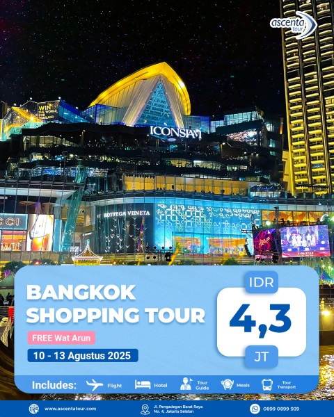 Tour Thailand Bangkok Shopping 4D/3N