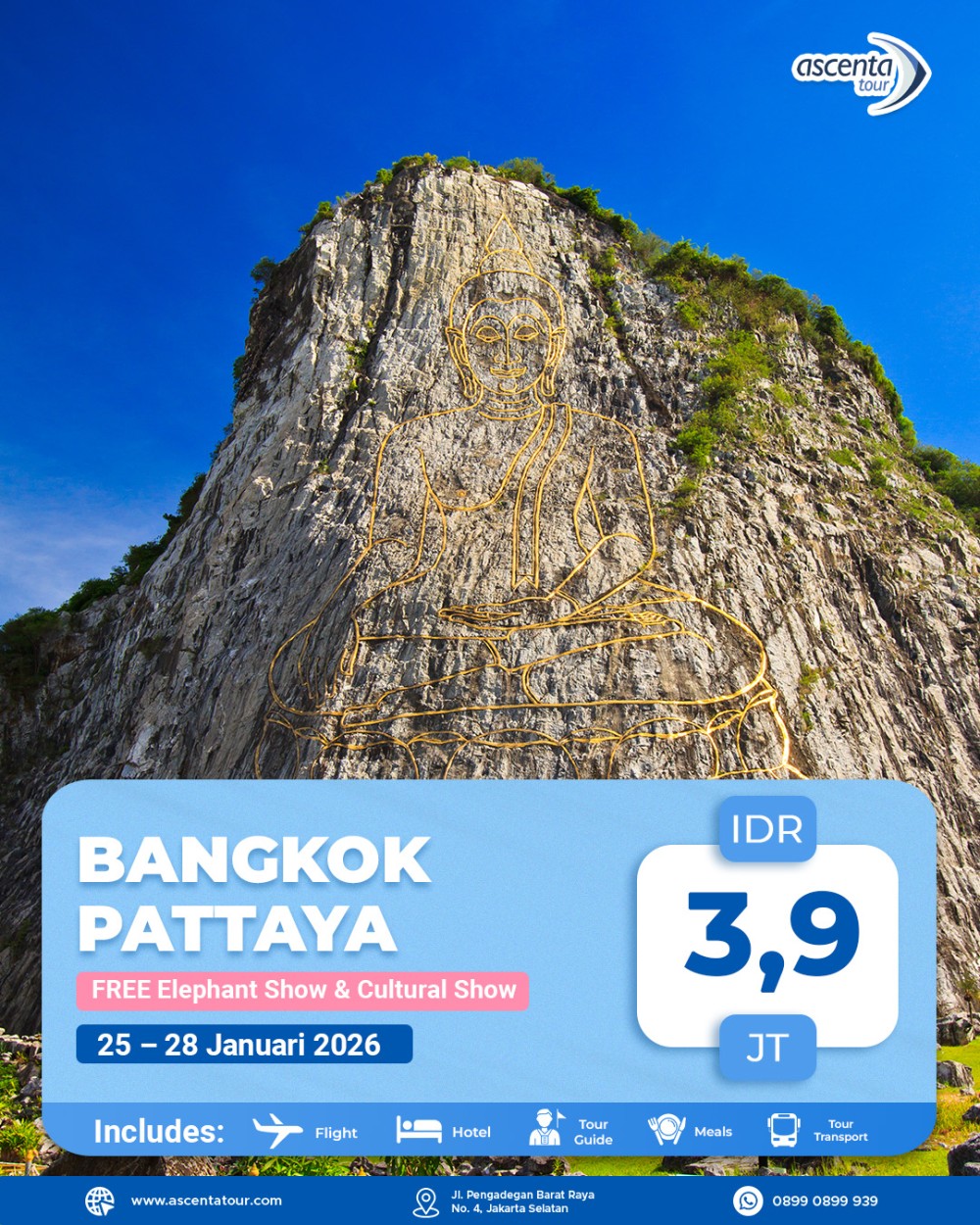 Tour Thailand Bangkok Pattaya 4D3N