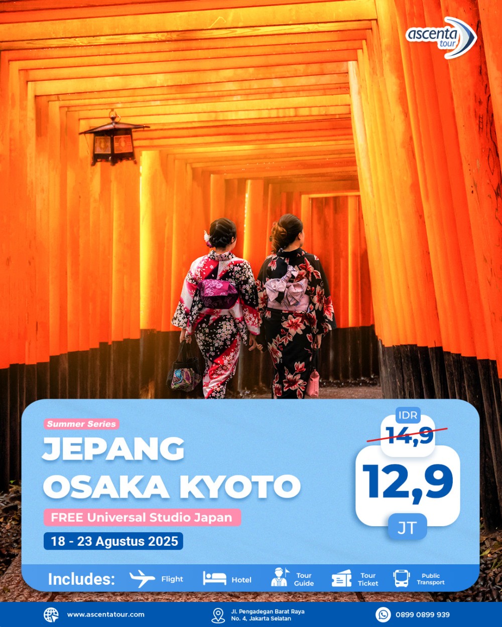 Tour Jepang Osaka Kyoto 6D4N