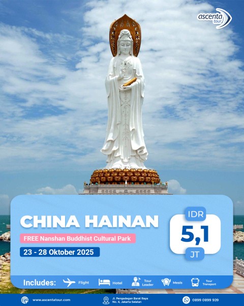 Tour China Hainan 6D (WITH NANSHAN BUDDHISM CULTURAL TOURISM ZONE)