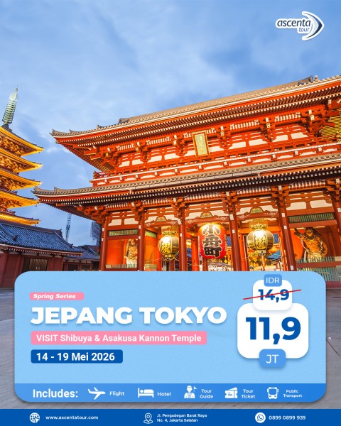 Tour Jepang Tokyo 6D4N