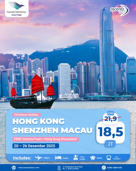 Tour Hong Kong Shenzhen Macau Year End 7D (with DISNEYLAND)