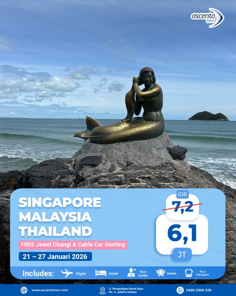 Tour 3 Negara Singapore Malaysia Thailand 7D6N