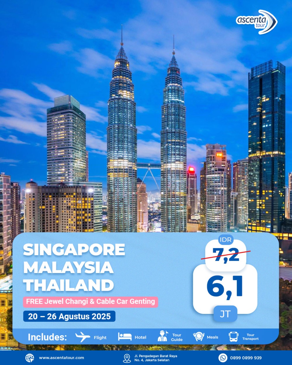 Tour 3 Negara Singapore Malaysia Thailand 7D6N