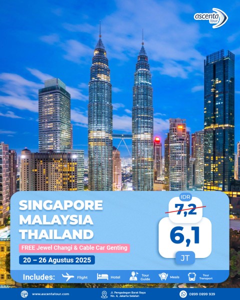 Tour 3 Negara Singapore Malaysia Thailand 7D6N