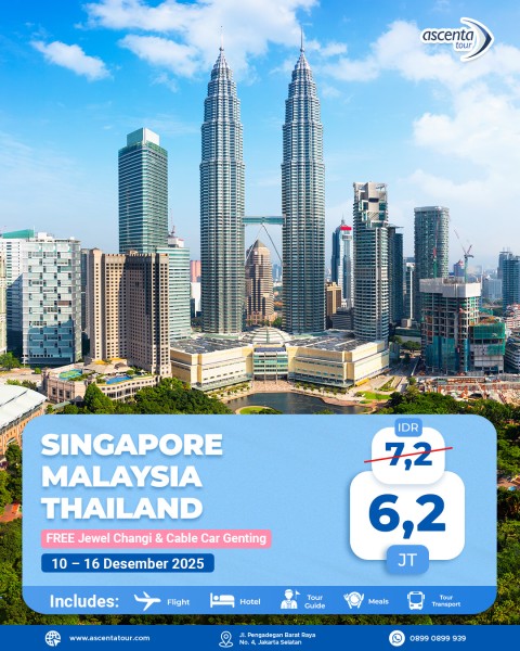 Tour 3 Negara Singapore Malaysia Thailand 7D6N