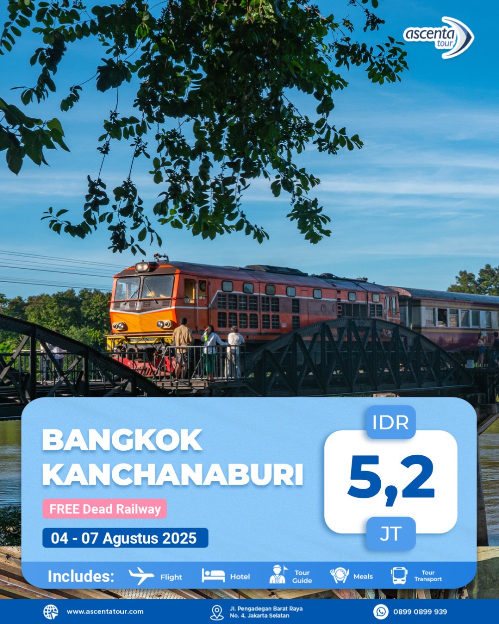 Tour Thailand Bangkok Kanchanaburi 4D3N