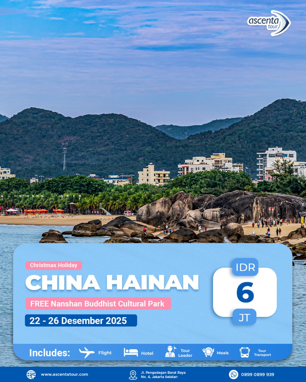 Tour China Hainan 5D (WITH NANSHAN BUDDHISM CULTURAL TOURISM ZONE)