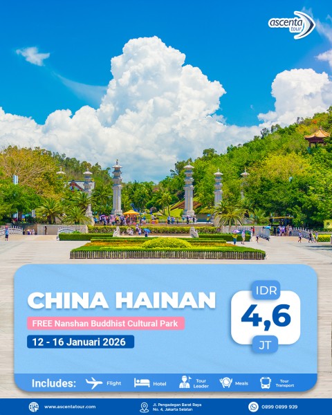Tour China Hainan 5D (WITH NANSHAN BUDDHISM CULTURAL TOURISM ZONE)