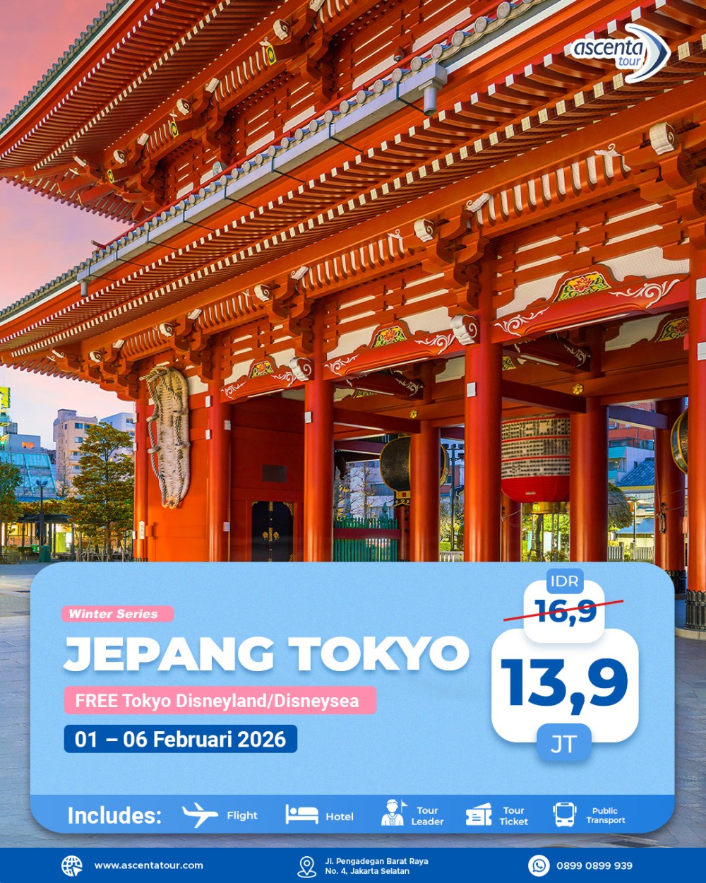 Tour Jepang Tokyo 6D4N