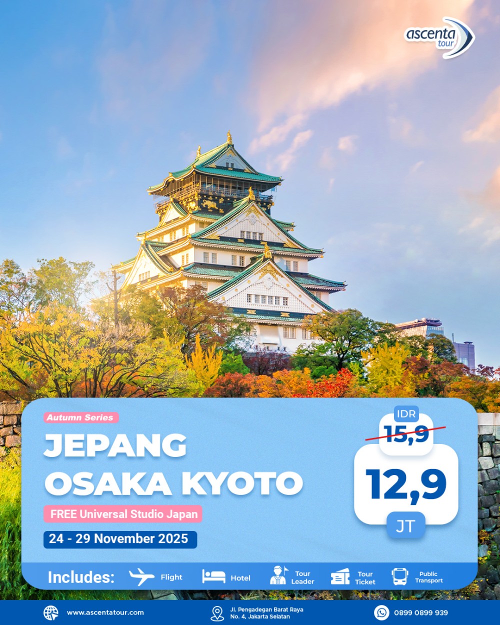Tour Jepang Osaka Kyoto 6D4N