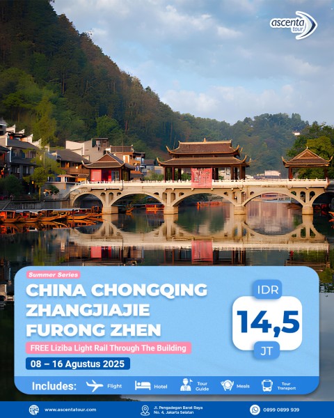 Tour China Chongqing Zhangjiajie Furong Zhen 9D7N