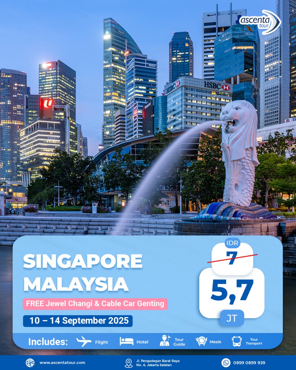 Tour Singapore Malaysia 5D4N