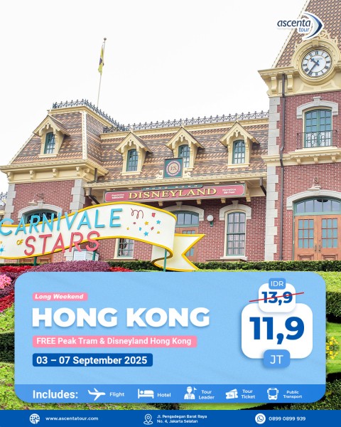 Tour Hong Kong 5D3N (FREE HONG KONG DISNEYLAND)