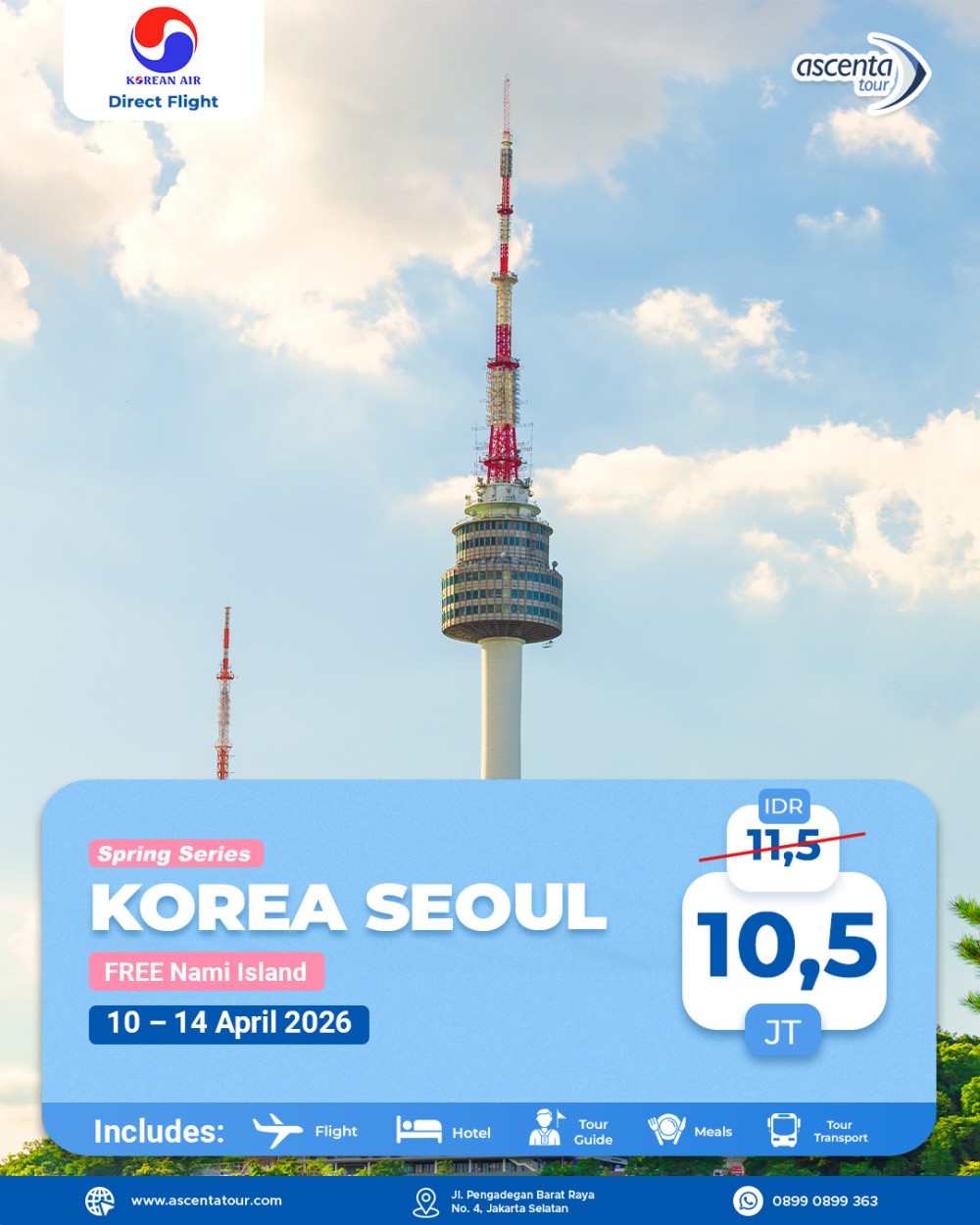 TOUR KOREA 5D DIRECT FLIGHT BY KE