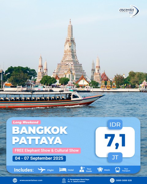 Tour Thailand Bangkok Pattaya 4D3N