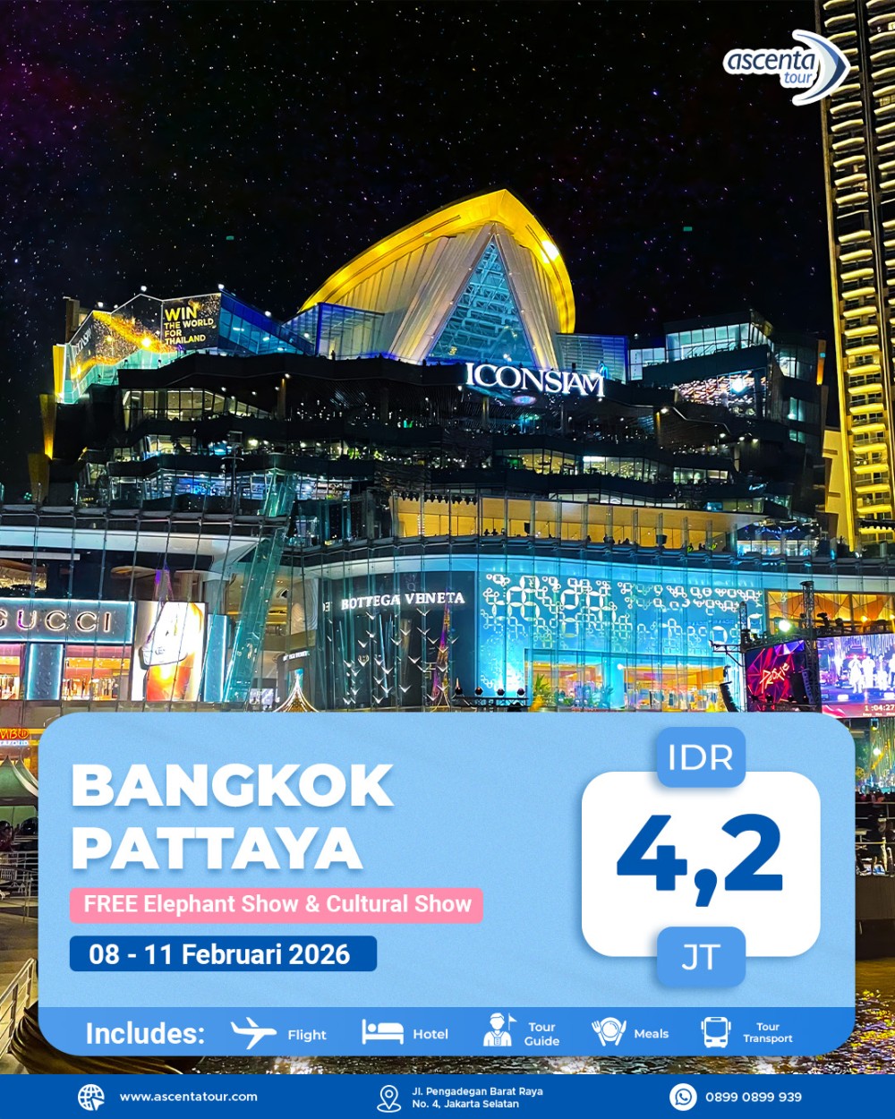 Tour Thailand Bangkok Pattaya 4D3N