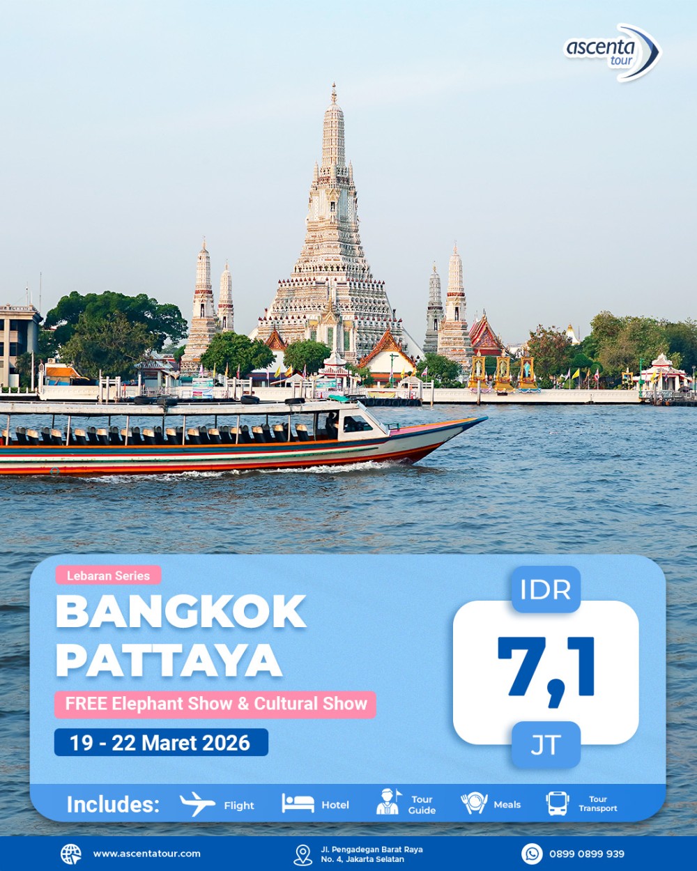 Tour Thailand Bangkok Pattaya 4D3N