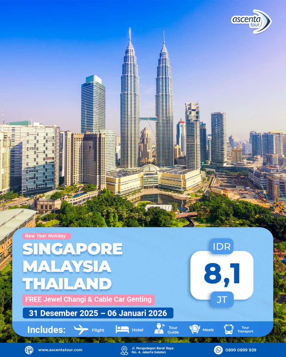 Tour 3 Negara Singapore Malaysia Thailand 7D6N