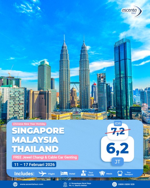 Tour 3 Negara Singapore Malaysia Thailand 7D6N