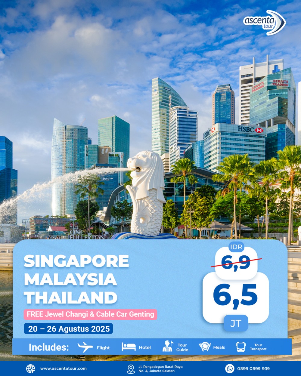 Tour 3 Negara Singapore Malaysia Thailand 7D6N