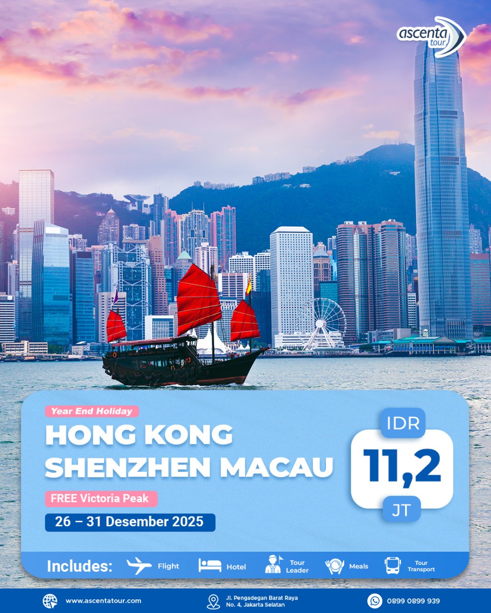 Tour Hong Kong Shenzhen Macau 6D (YEAR END)