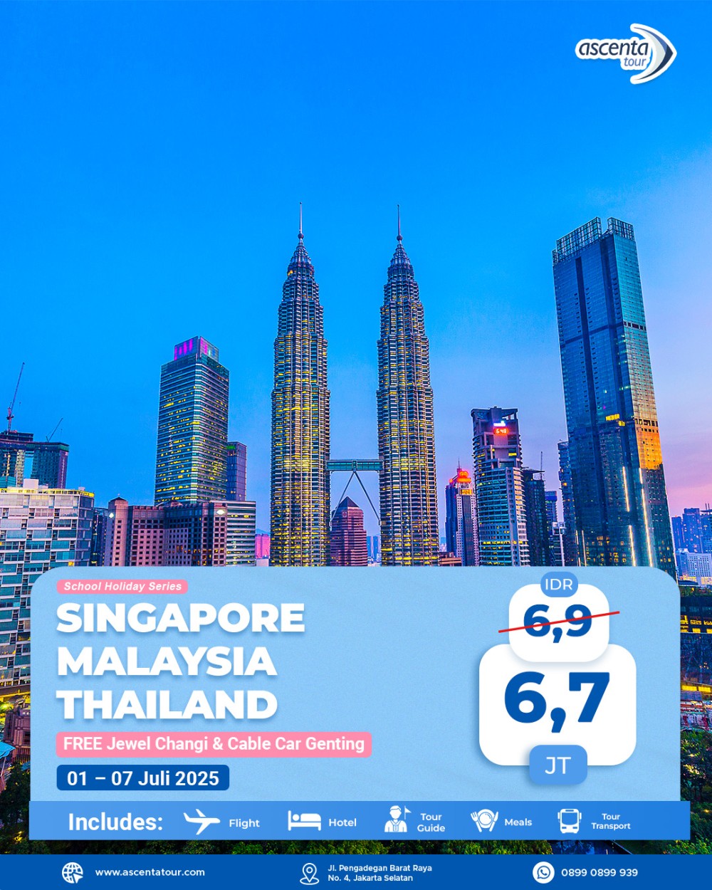 Tour 3 Negara Singapore Malaysia Thailand 7D6N