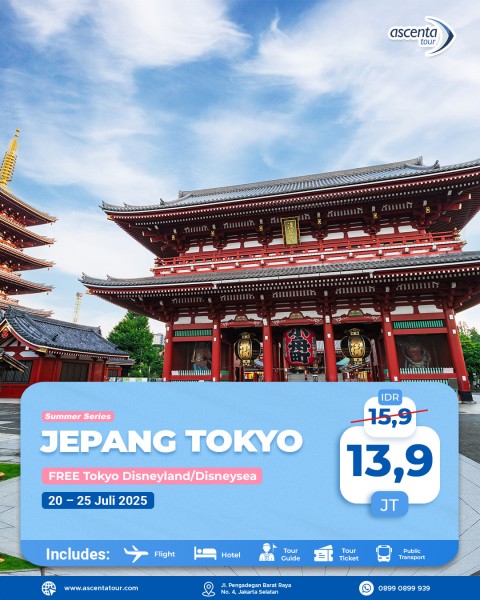 Tour Jepang Tokyo 6D4N