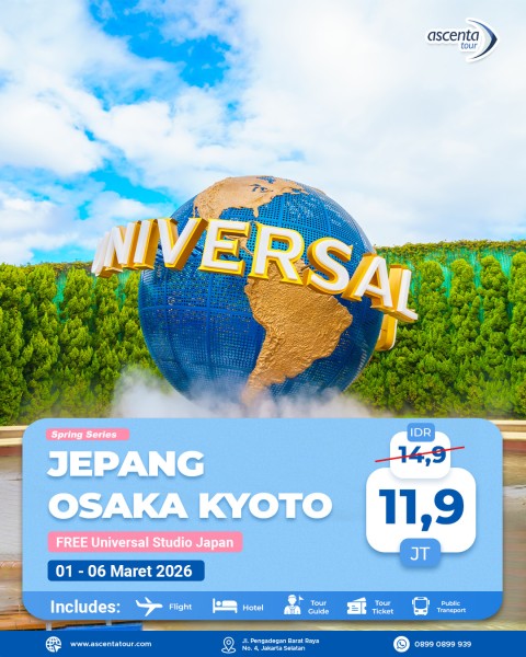 Tour Jepang Osaka Kyoto 6D4N