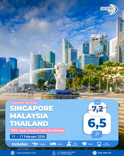 Tour 3 Negara Singapore Malaysia Thailand 7D6N