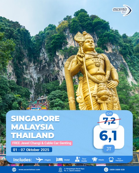 Tour 3 Negara Singapore Malaysia Thailand 7D6N
