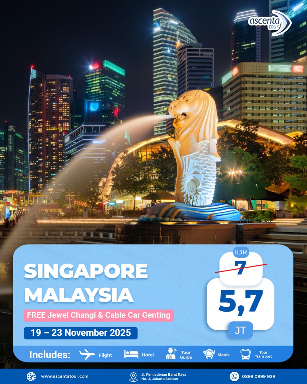 Tour Singapore Malaysia 5D4N