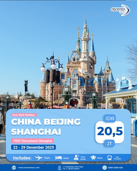 Tour Year End China Beijing Shanghai 8D6N FREE DISNEYLAND