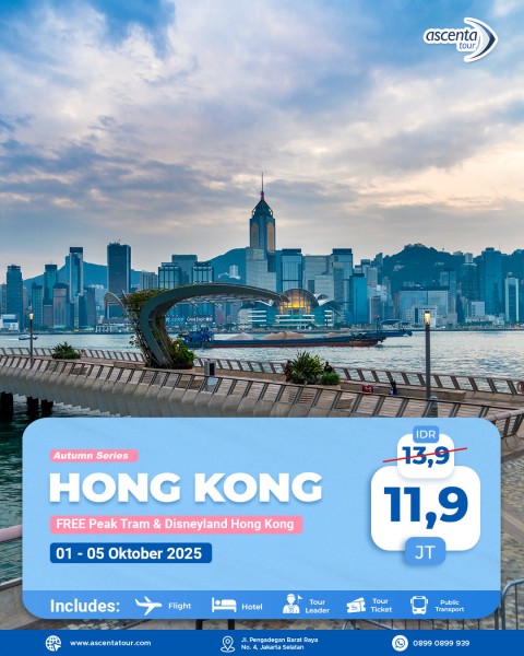 Tour Hong Kong 5D3N (FREE HONG KONG DISNEYLAND)