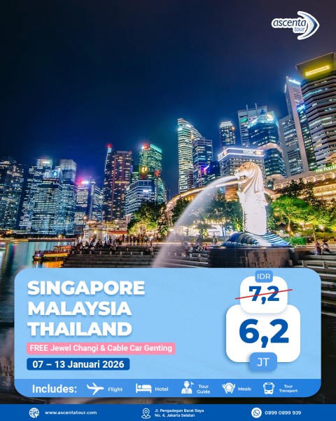Tour 3 Negara Singapore Malaysia Thailand 7D6N